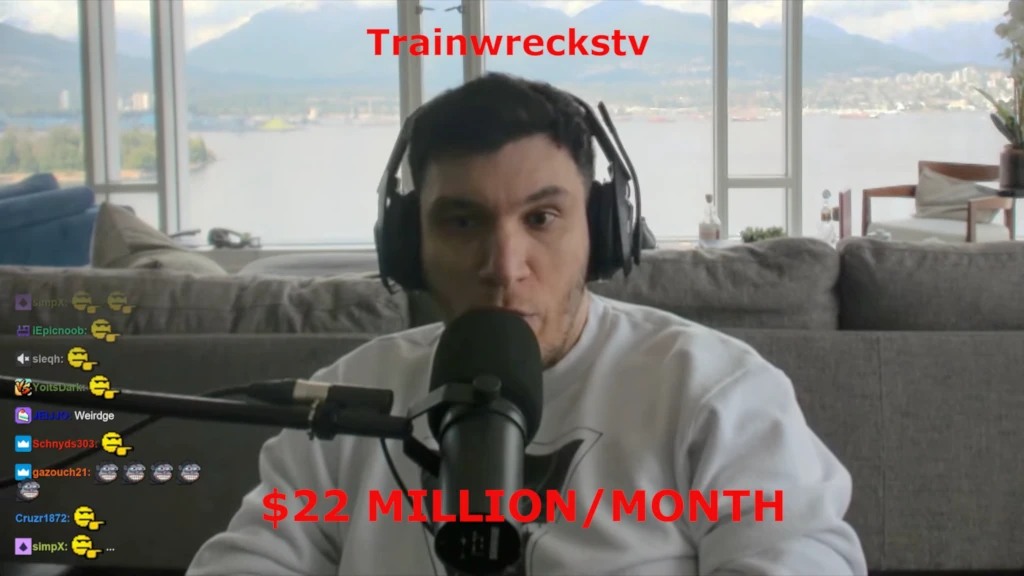 Trainwreckstv Averages $22 Million in Monthly Earnings on Twitch and Kick