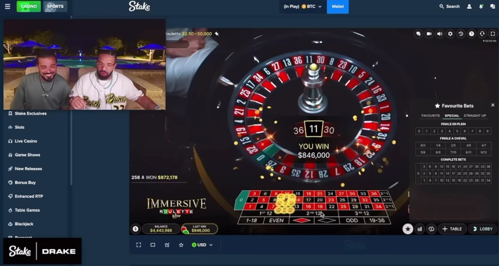 Drake Casino Stake Bets